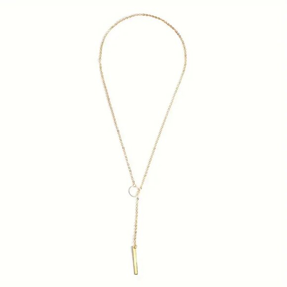 Gold-Tone Drop Pendant Necklace - Picture 7 of 7